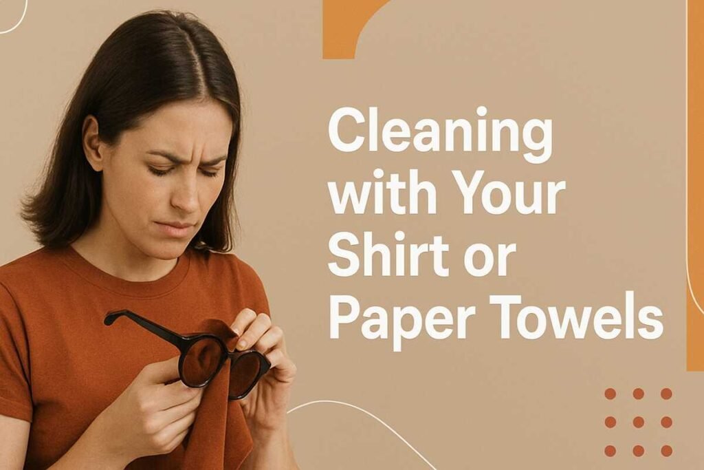 Cleaning with Your Shirt or Paper Towels
